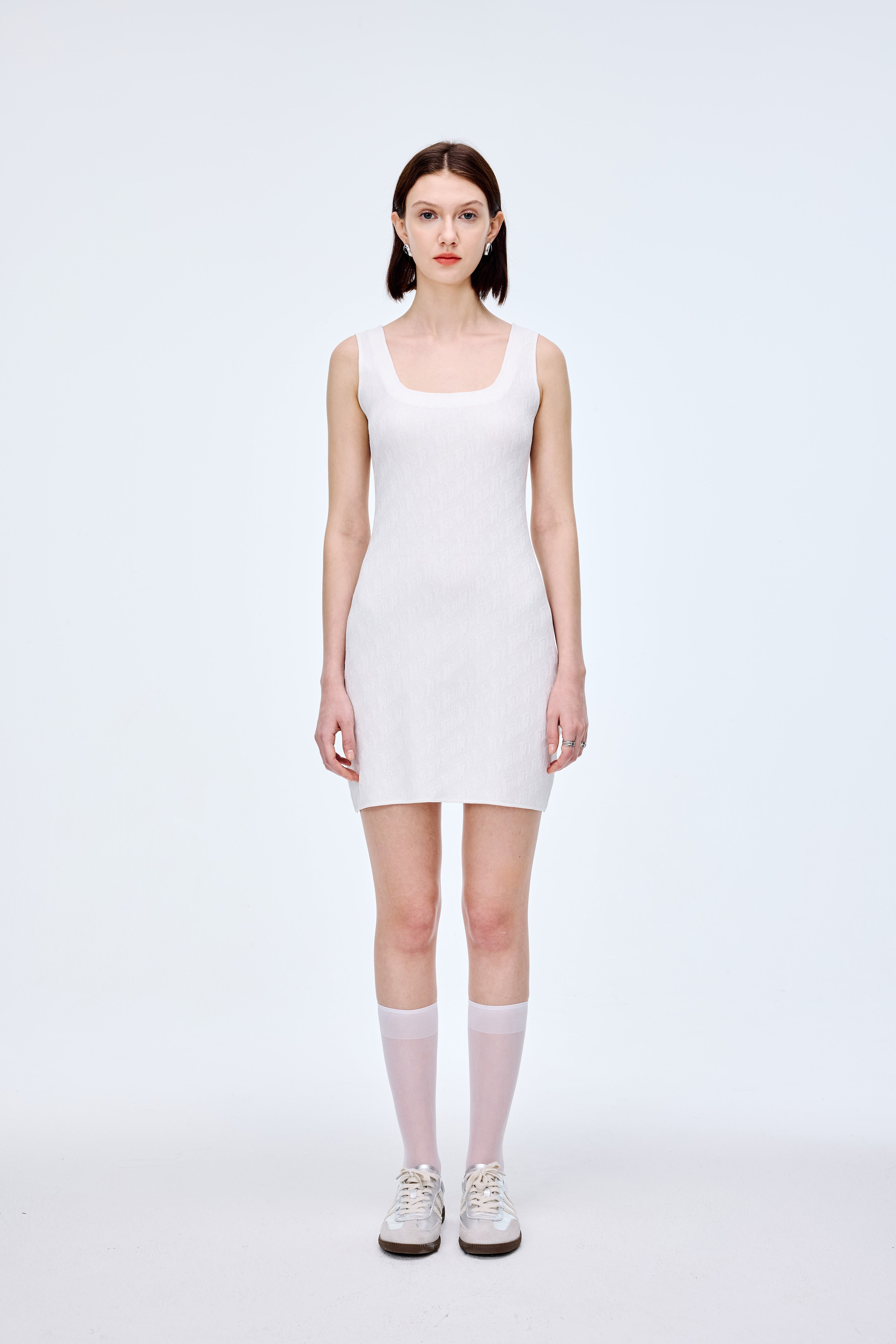 Jacquard elastic knit base skirt