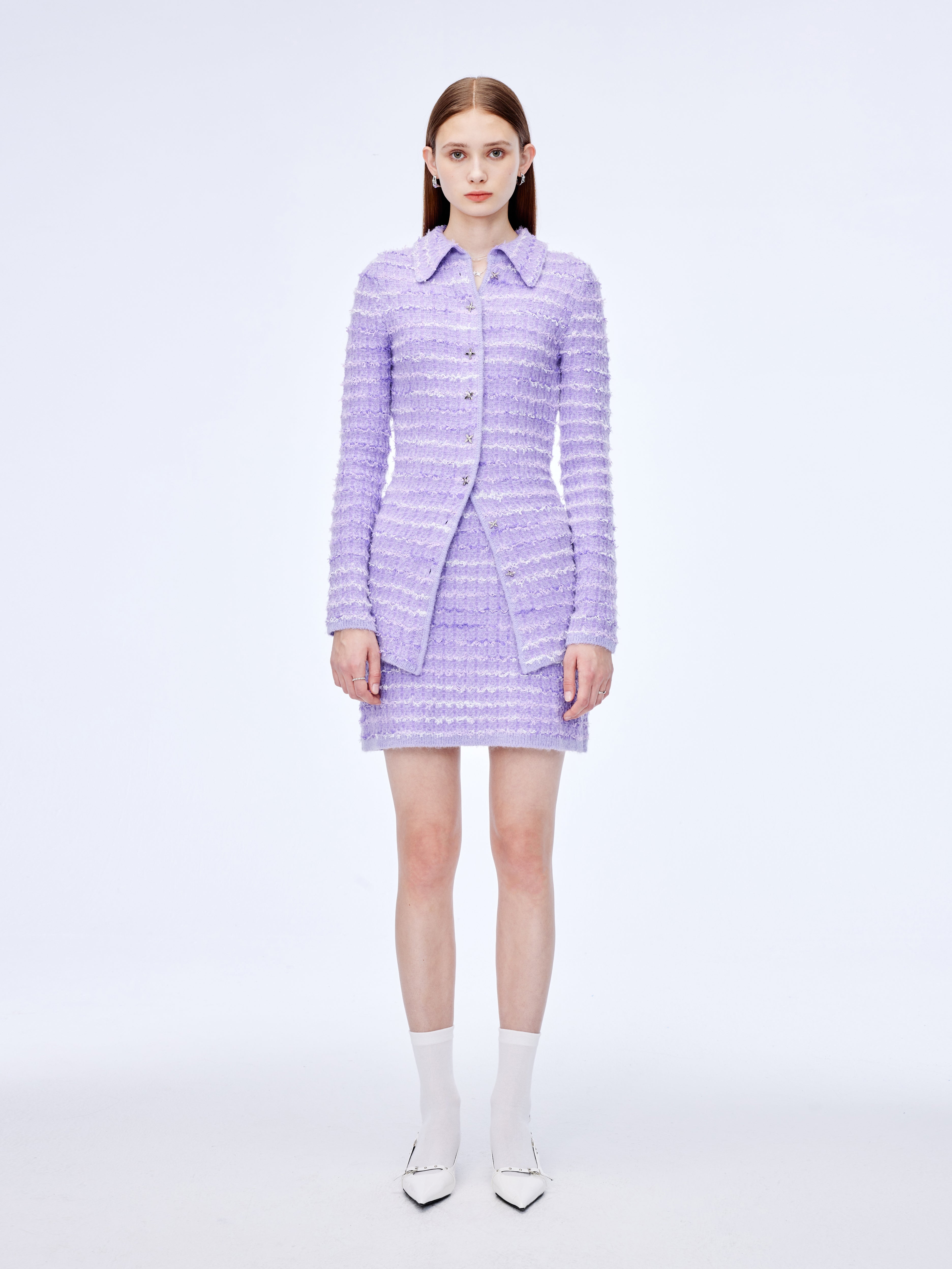 Cárdigan con cuello camisero