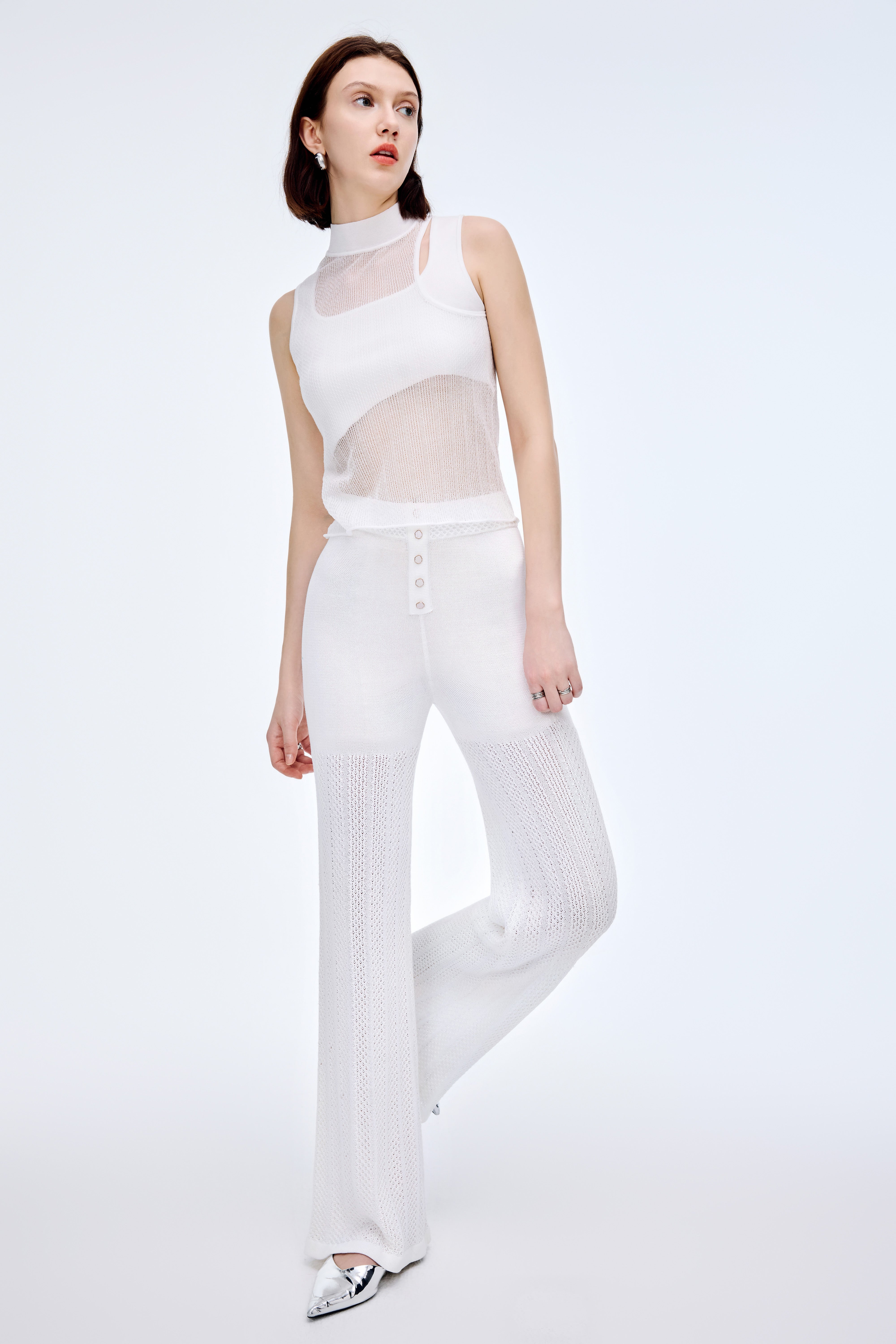 Patchwork Knit Pants