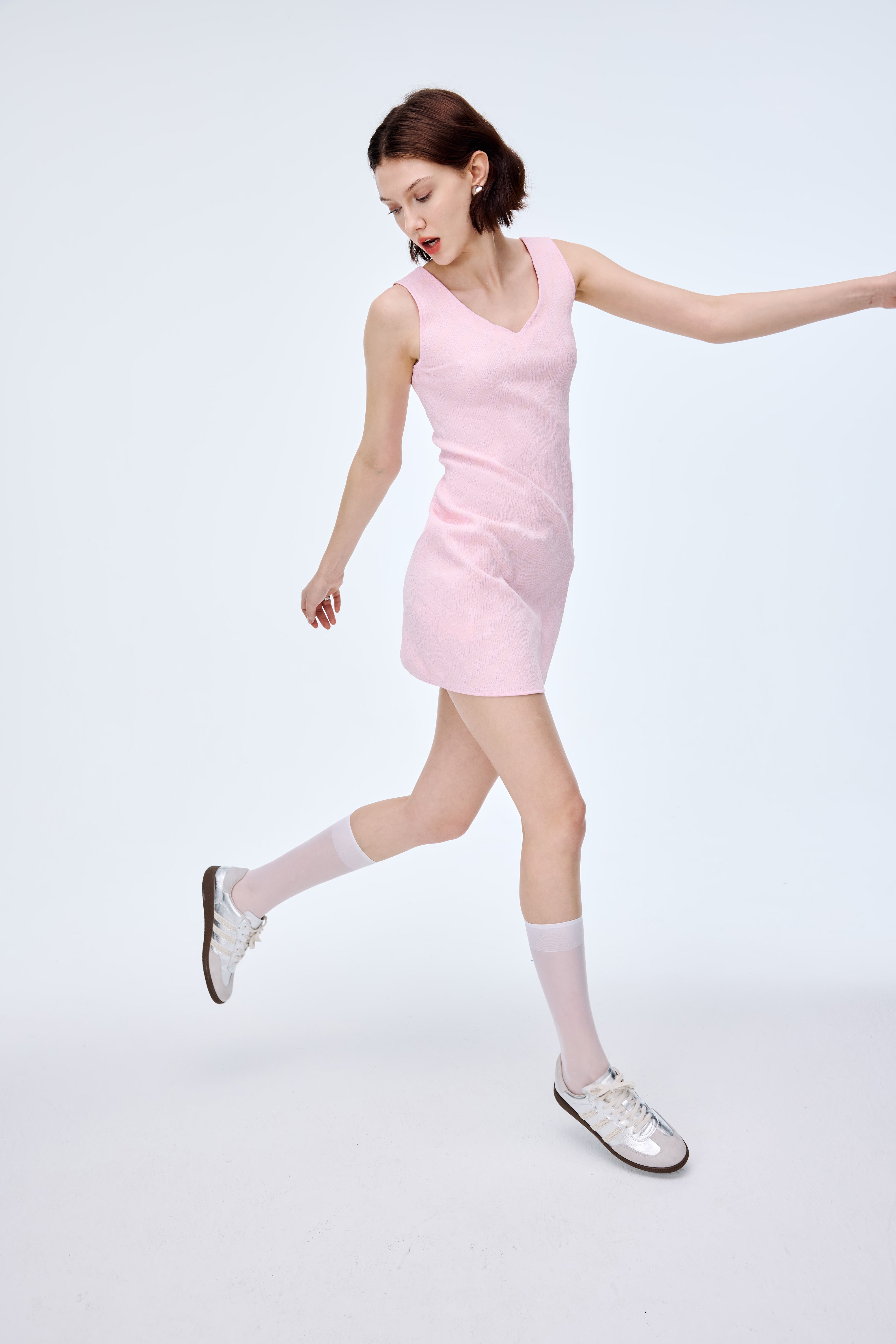 Jacquard elastic knit base skirt