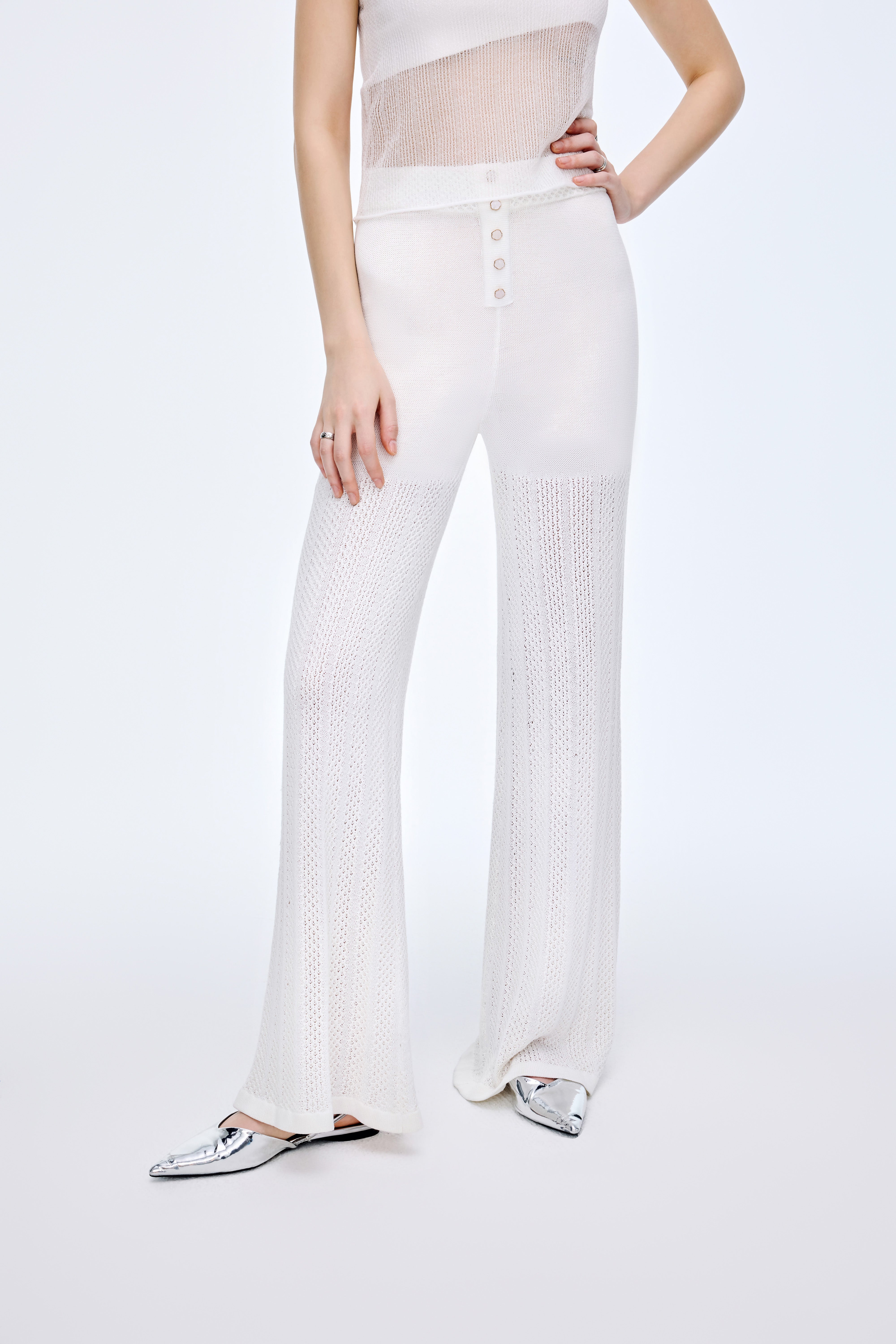 Patchwork Knit Pants