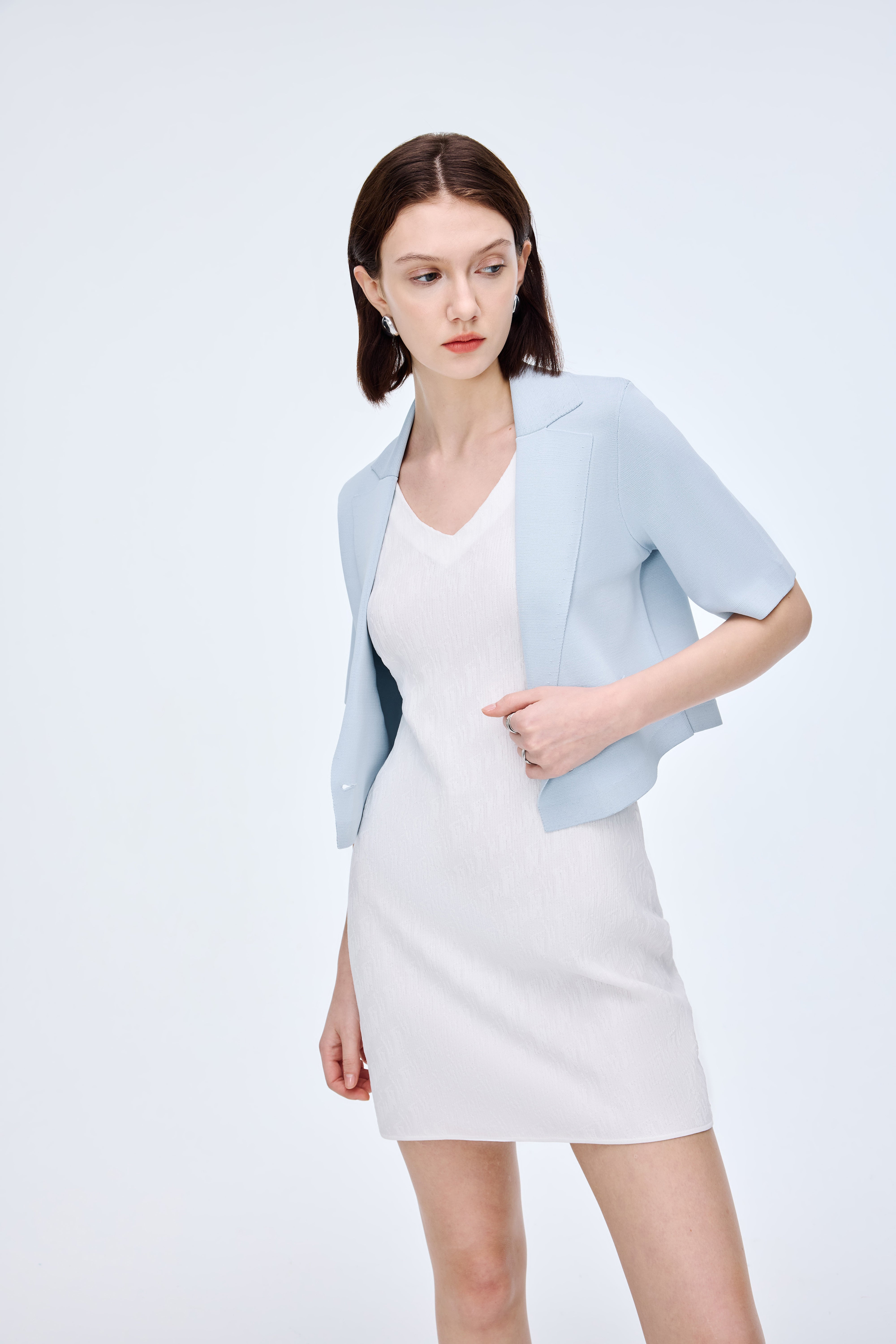 Knitted short-sleeve suit