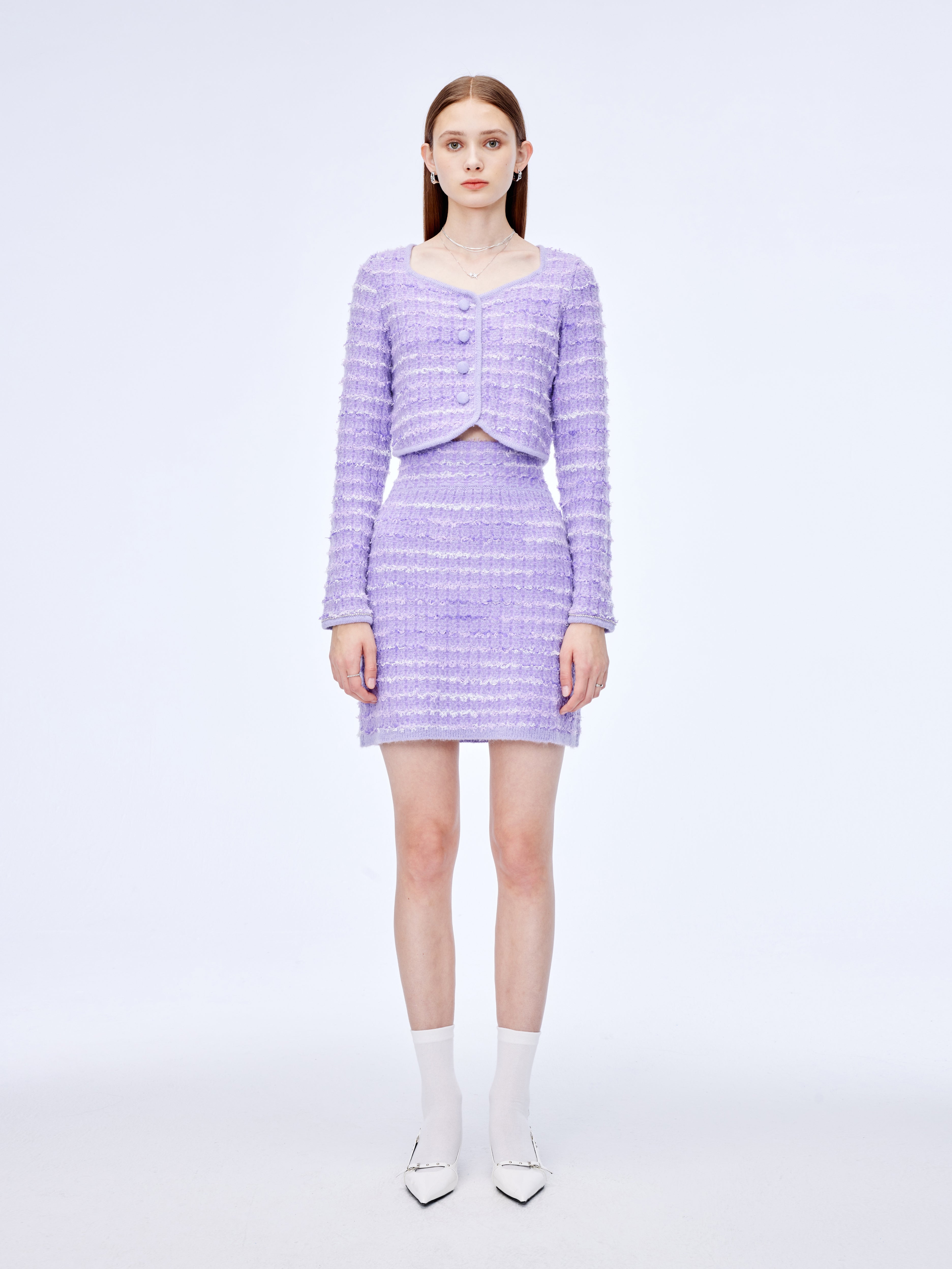 Falda acampanada de cintura alta