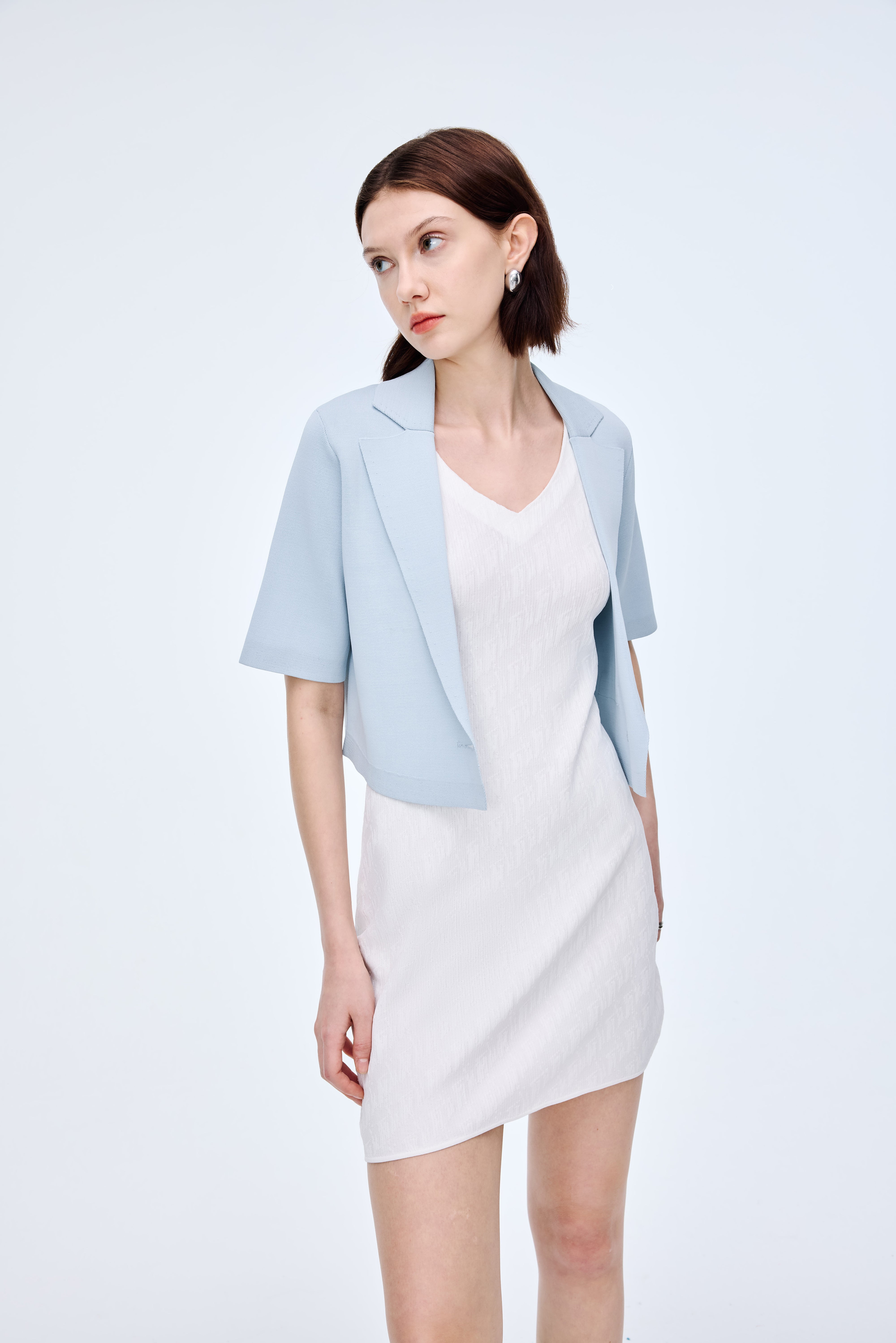Knitted short-sleeve suit