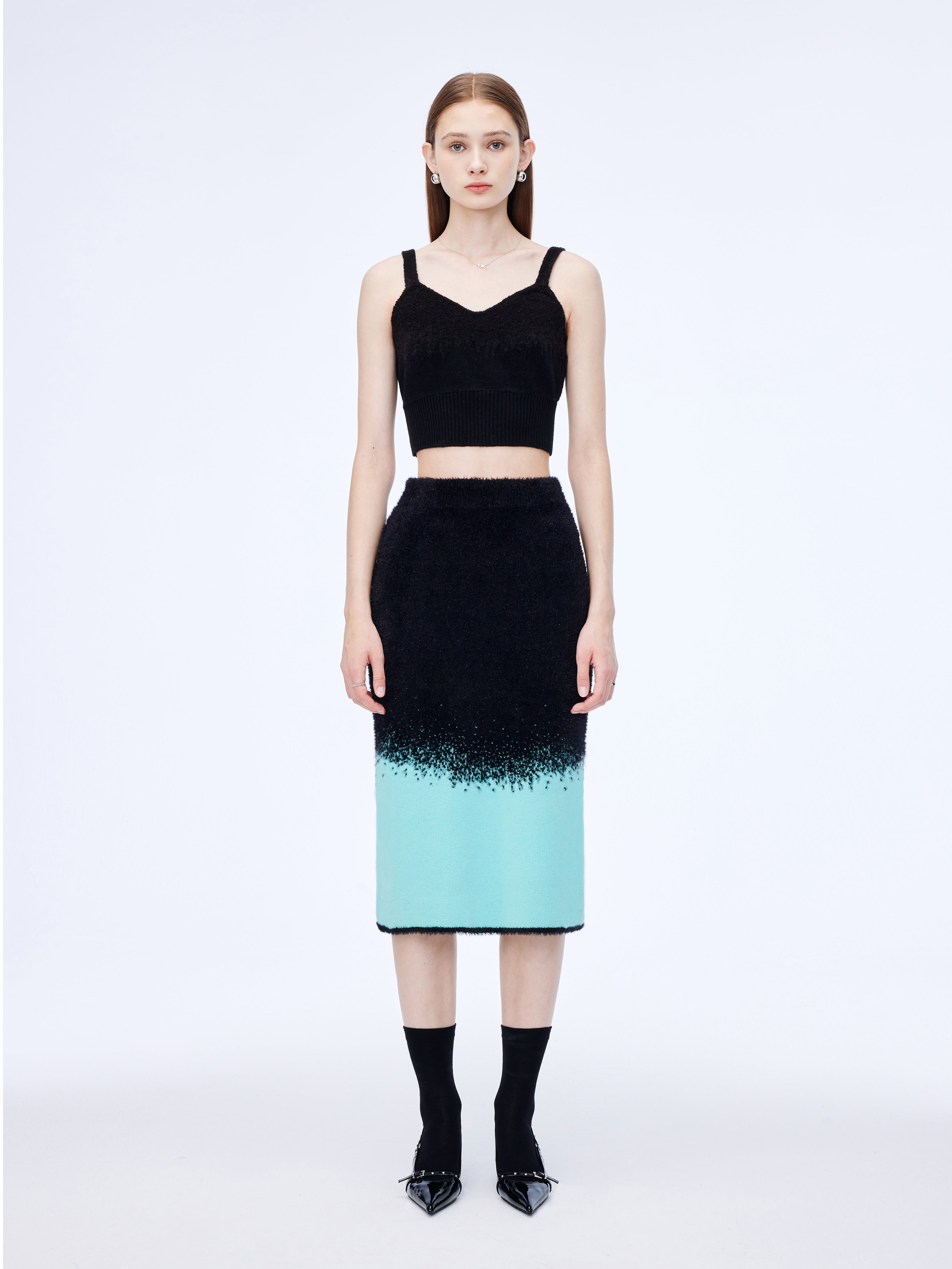 Gradient Midi Skirt