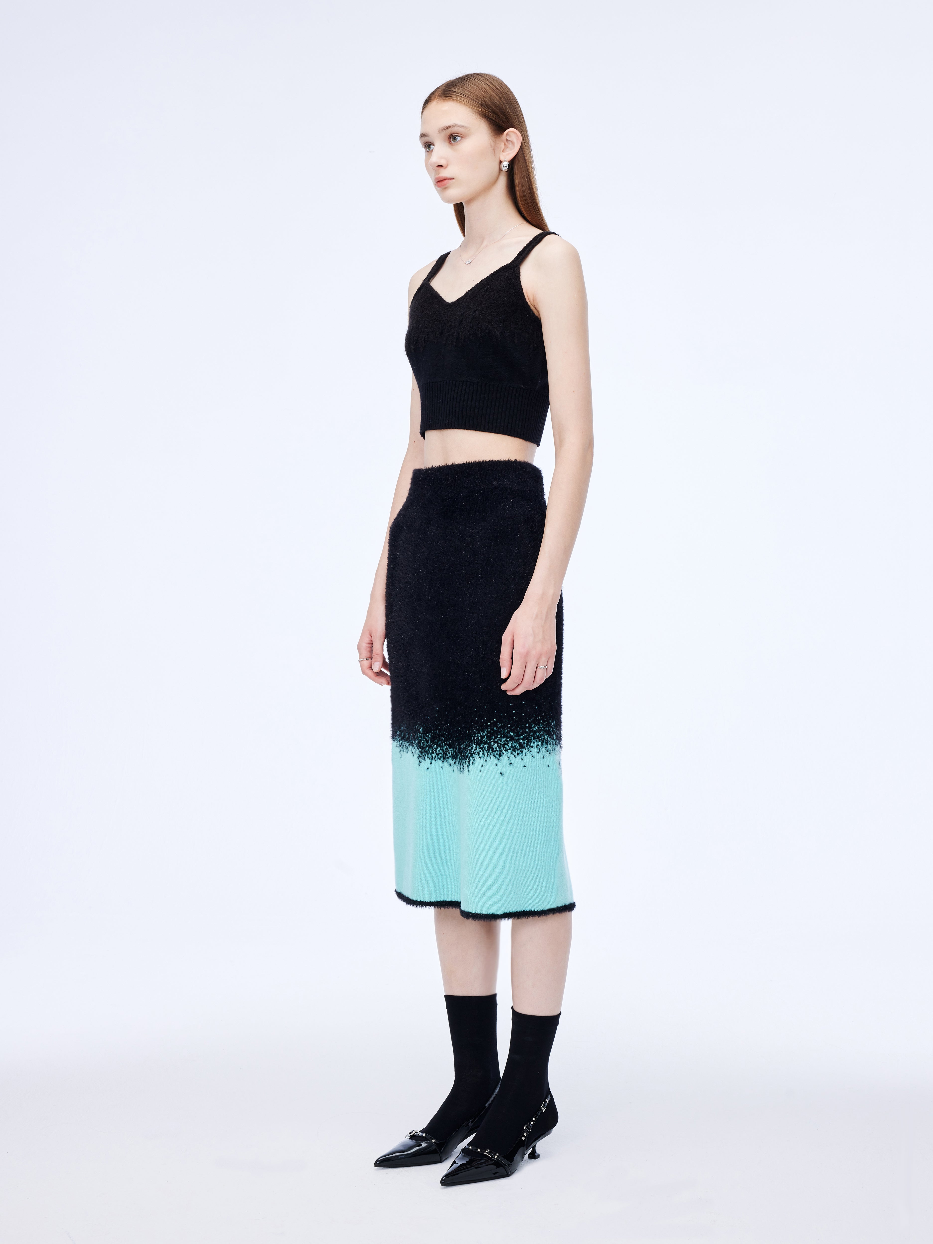 Gradient Midi Skirt