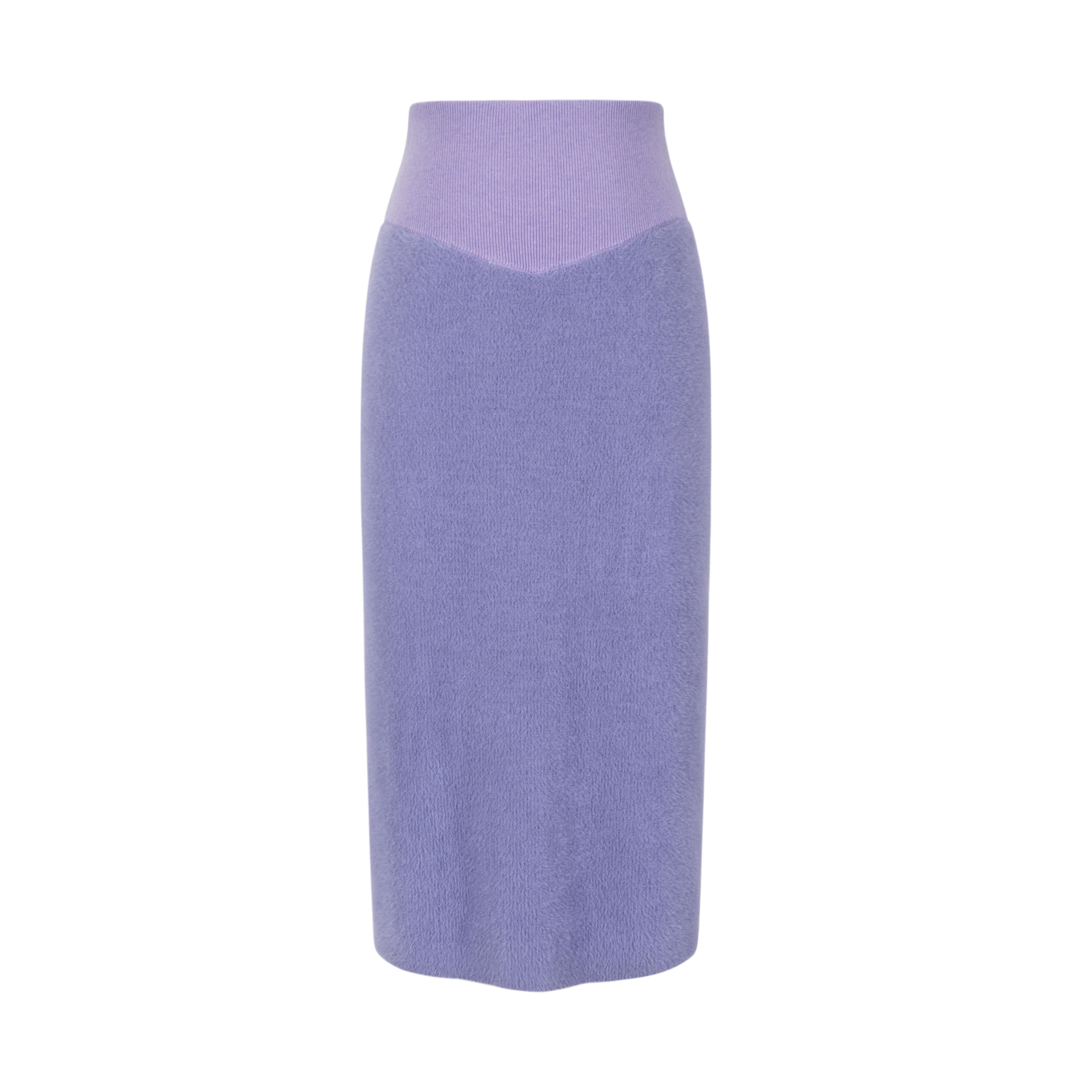 Coloured gradient velvet knit half skirt