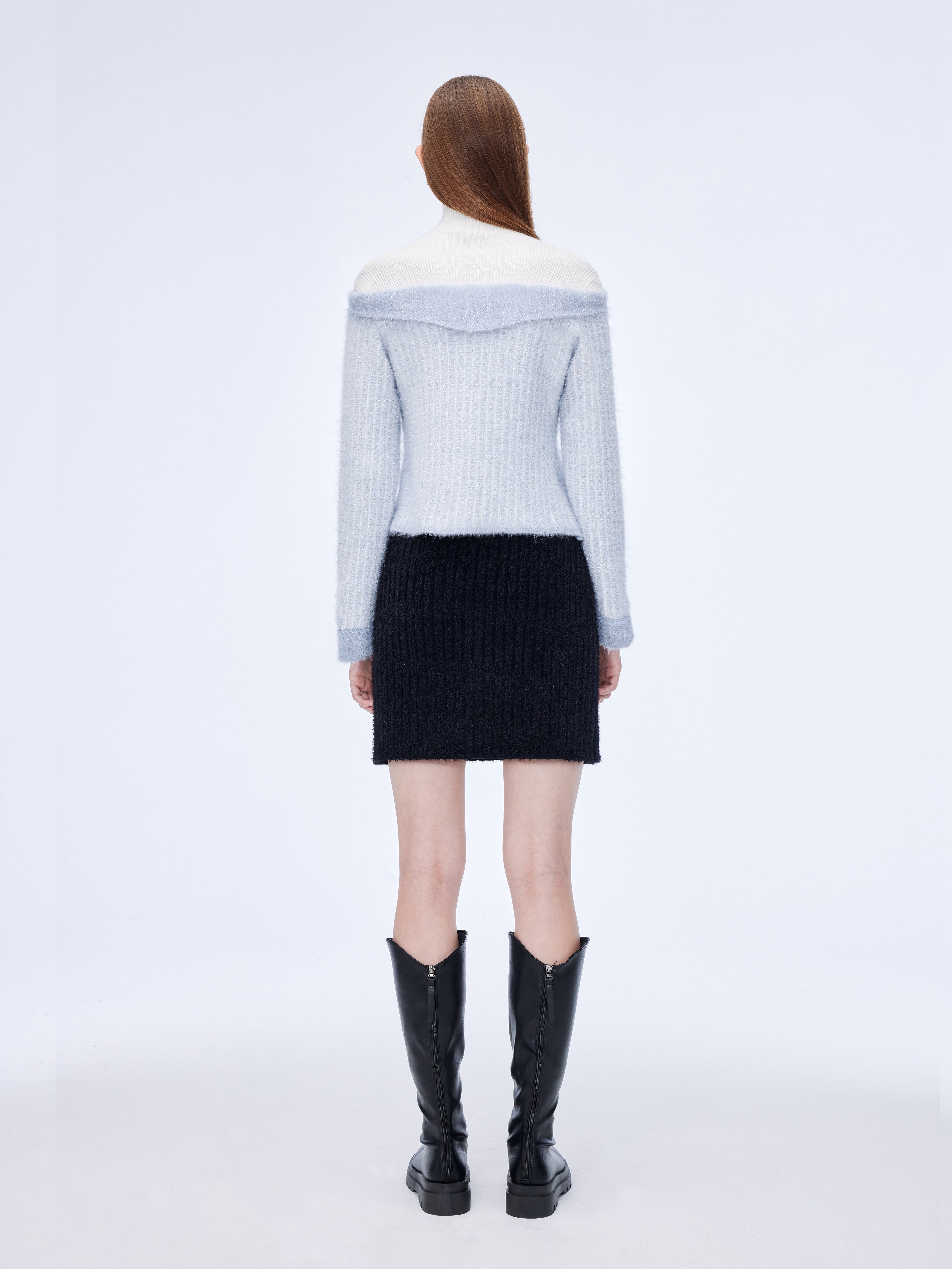 Patchwork high-neck Sweater