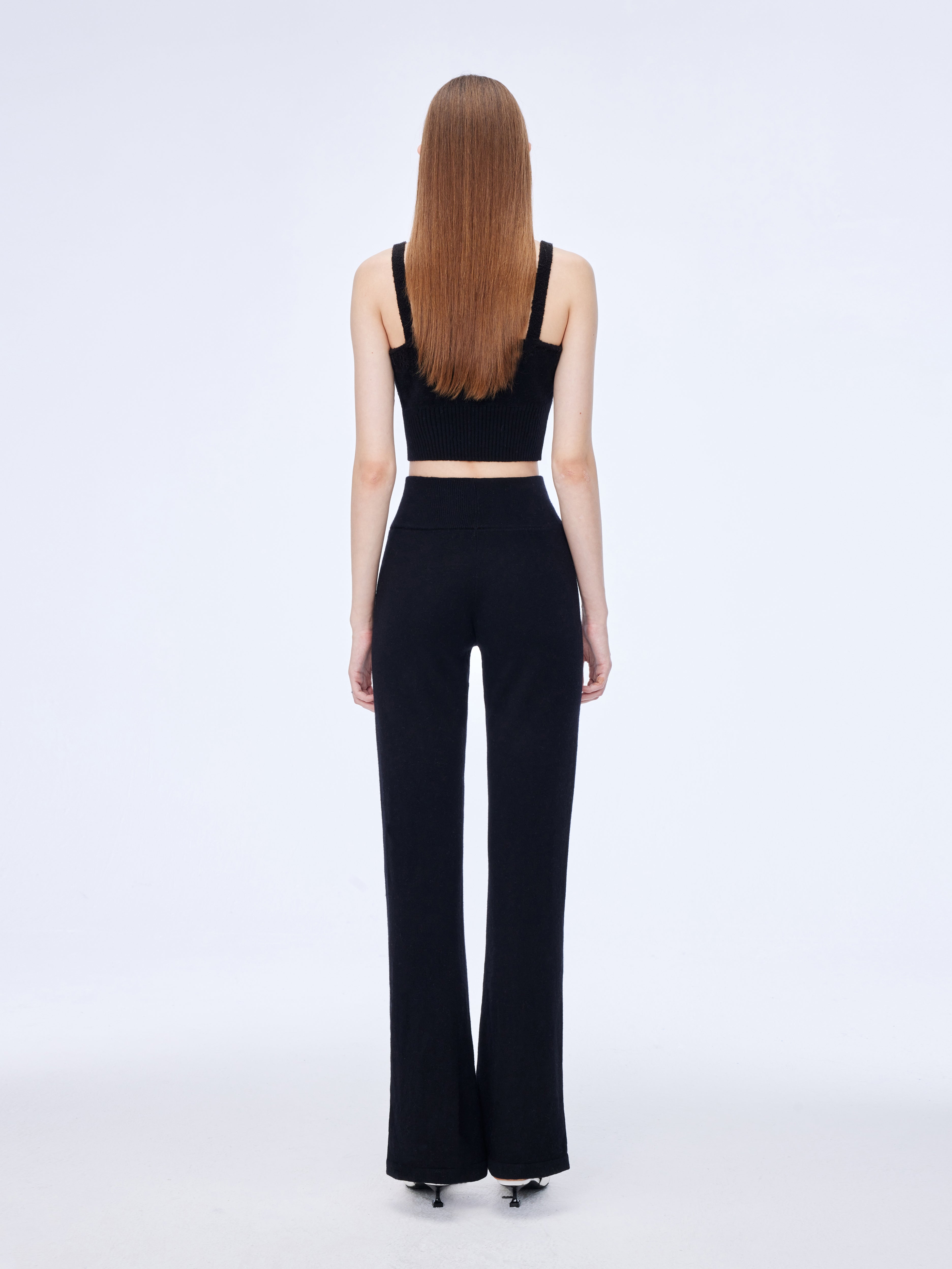 Flared cuff trousers