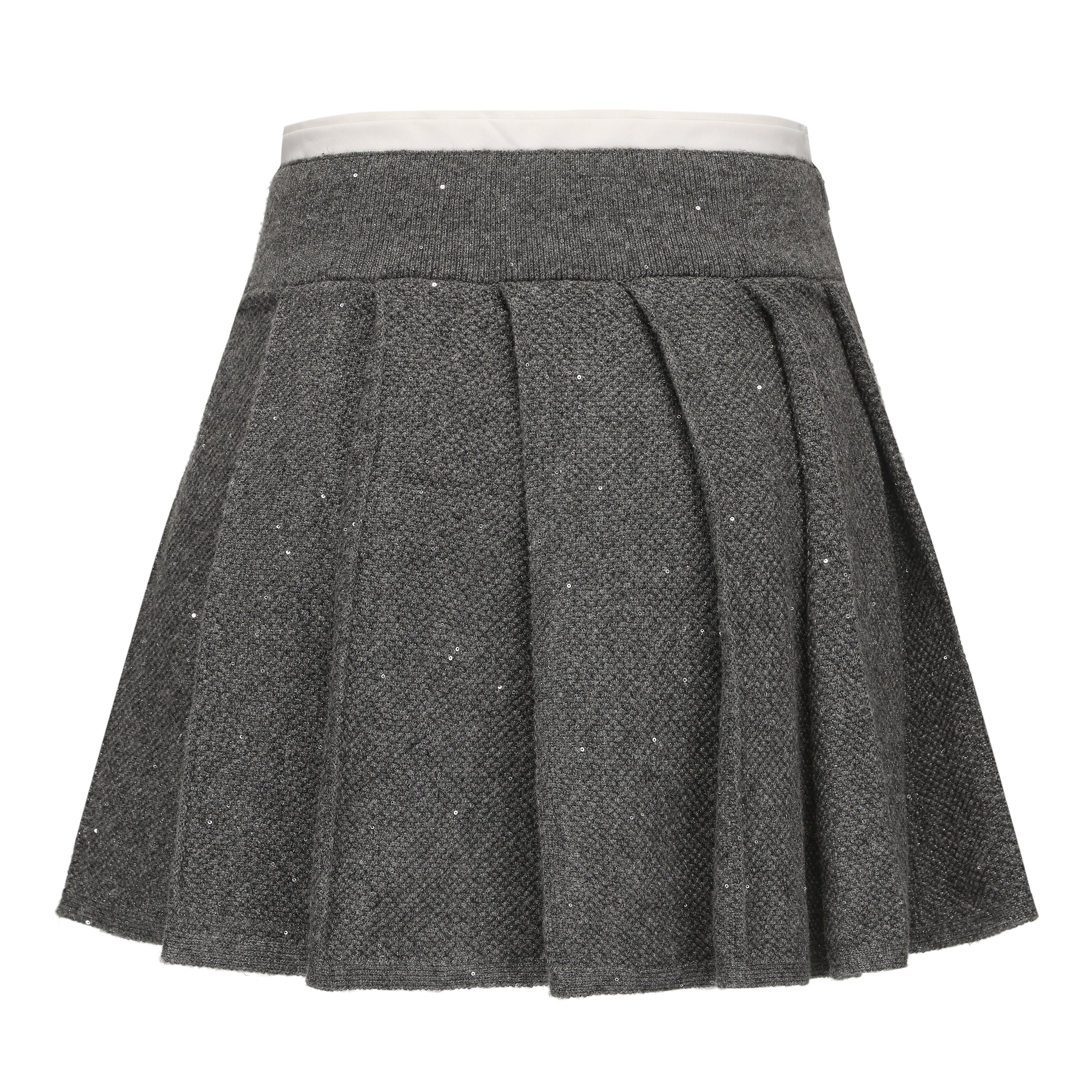 Sequin knit coat small fragrance suit high-waisted pleated skirt